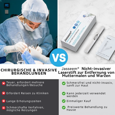 Jasseem® – Neue Version 2025 – Laser-Stift zur schmerzfreien Entfernung von Warzen & Hautflecken 2.0