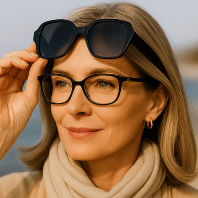 Sichtklar® – Die ultraleichte Überbrille mit polarisierten Gläsern