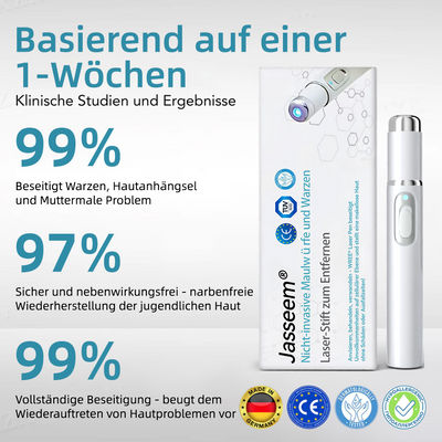 Jasseem® – Neue Version 2025 – Laser-Stift zur schmerzfreien Entfernung von Warzen & Hautflecken 2.0