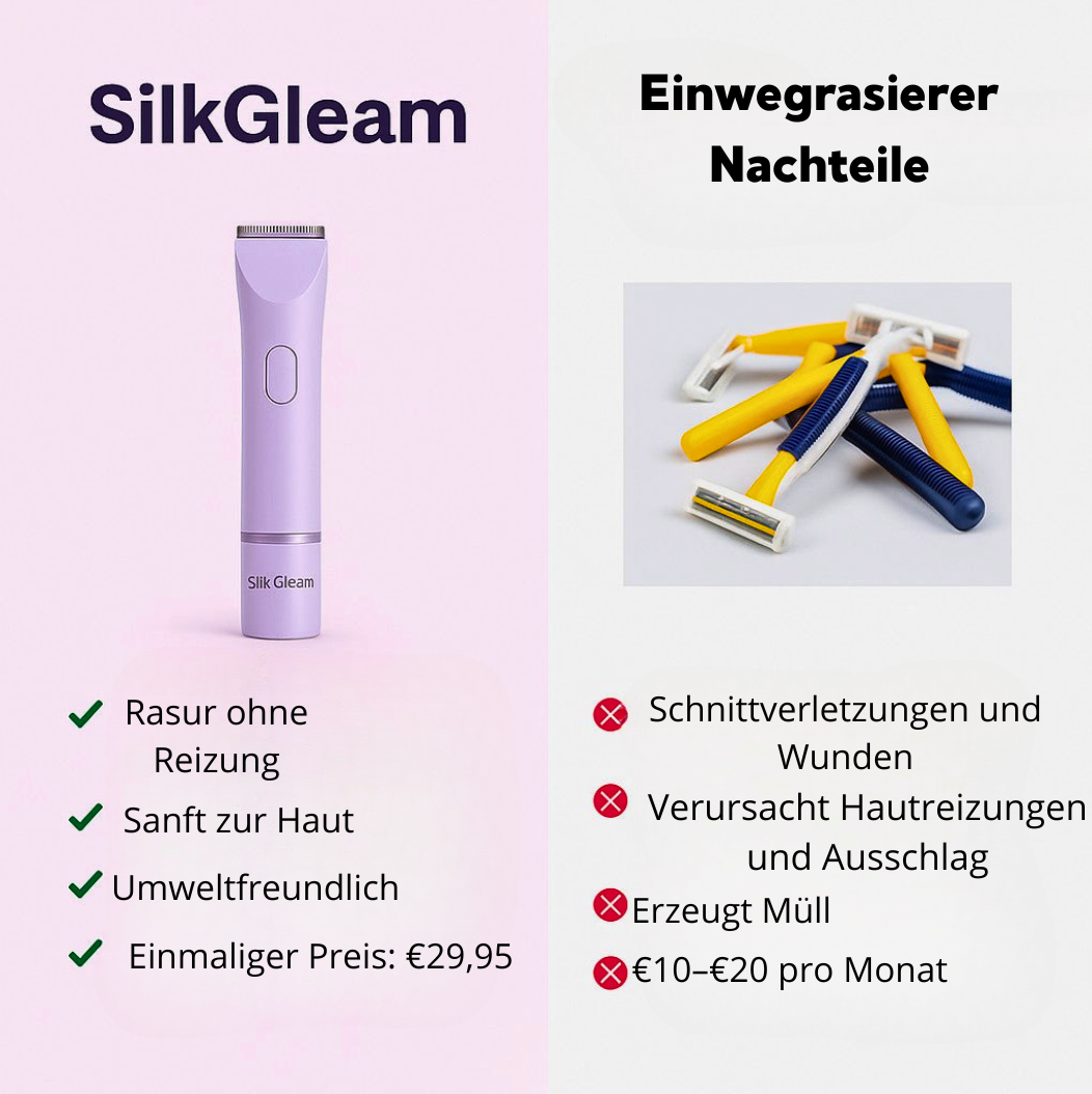SilkGleam™ | 2-in-1 Trimmer für Gesicht & Körper – Sanft, Wasserdicht & Wiederaufladbar